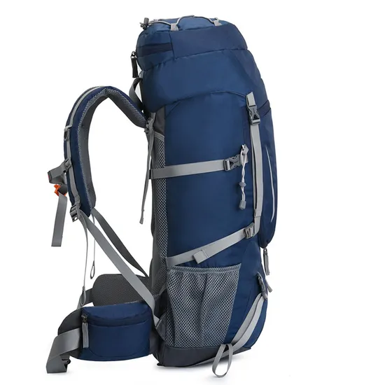 Factory Custom New 60L Hiking Bag Waterproof Backpack with Rain Cover Reflective