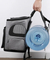 Custom Logo Foldable Portable Collapsible Puppy Black Grey Petcarrier Bag
