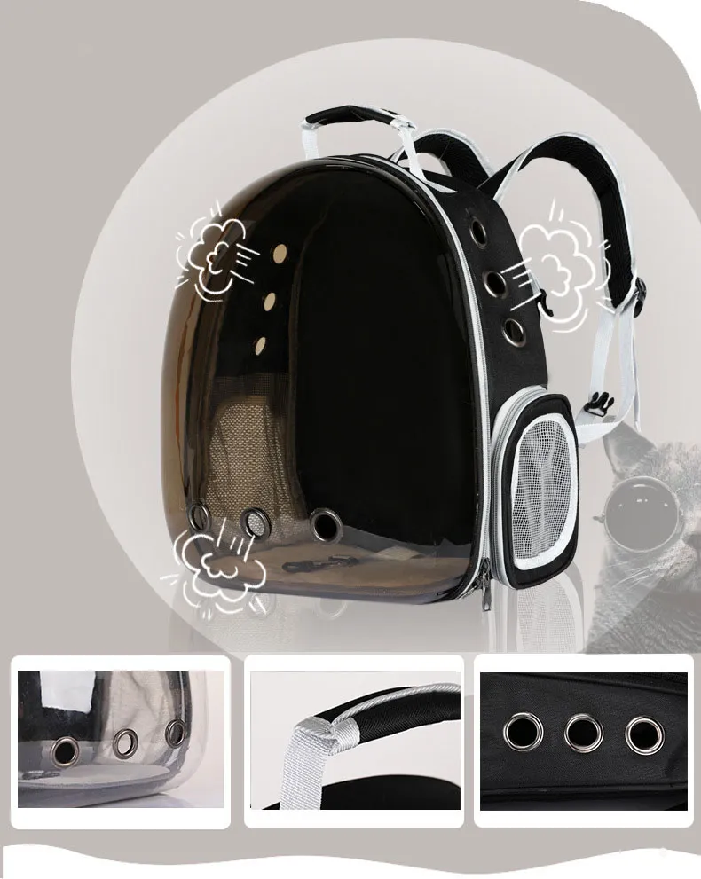 Customize Portable Cat Backpack Travel Transparent Bubble Pet Carrier