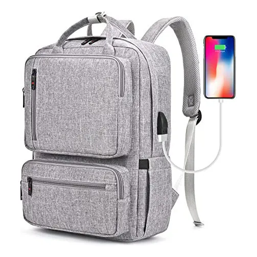 Theft Durable Laptop Travel Work Business College Waterproof Student School USB Computer Bag Bookbag Backpack