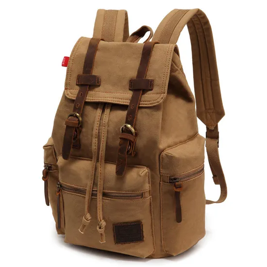 Canvas 15.6 Inches Computer Bag Retro Bags Casual Sports Laptop Backpack School Bags