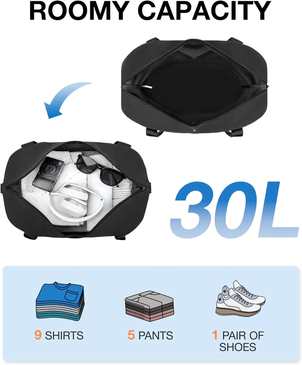 Custom OEM Large Carry Foldable Travel Duffle Bag Luggage Travel Handbags