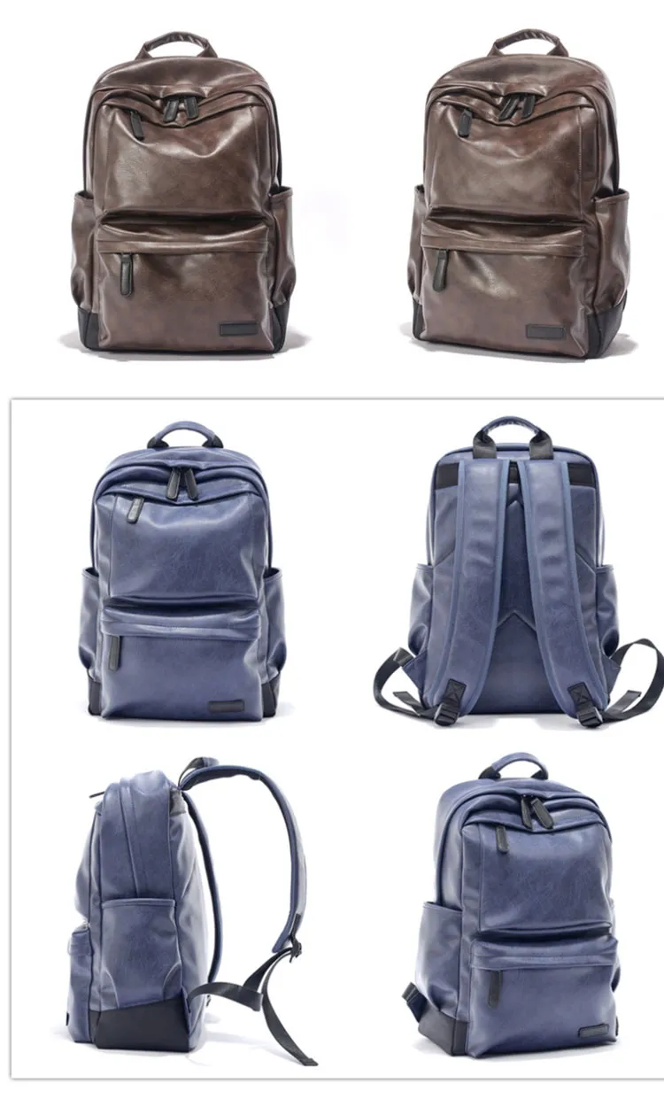 Fashion Bag Big-Capacity Travel Business PU Laptop Man Backpack Bag