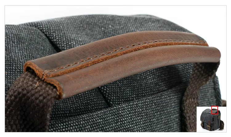 Canvas Bag Crossbody One Shoulder Retro Photography Waterproof Micro DSLR Camera Bag