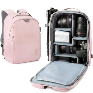 Fashion Travel PU Camera Backpack Women Large Backpack Leisure Outdoor Photography Equipment Storage Backpack