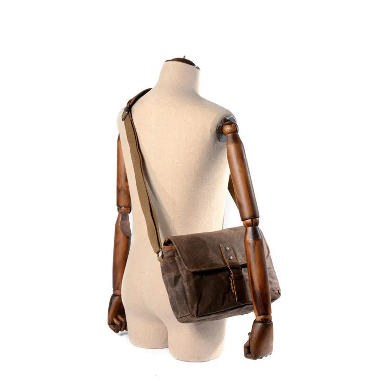 New Outdoor Photography Bag Digital SLR Professional Waterproof Oil Wax Canvas Camera Bag Micro Shoulder Bag