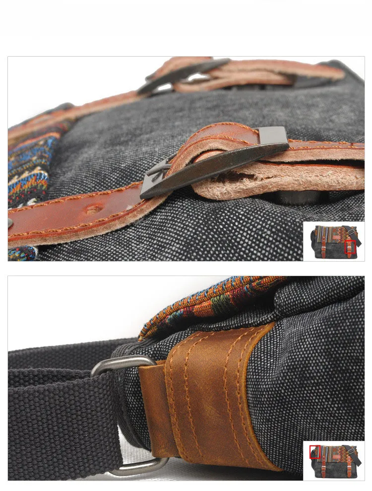 Ethnic Style DSLR Camera Bag Disassembly Inner Tank Photography Crossbody Bag Micro Monocular Cross Bag Drone Small Square Bag