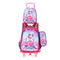 Primary School Childrens Backpack Three Piece Set 16 Inch 3D Lunch Bag for Boys and Girls Detachable Pull Rod Backpack