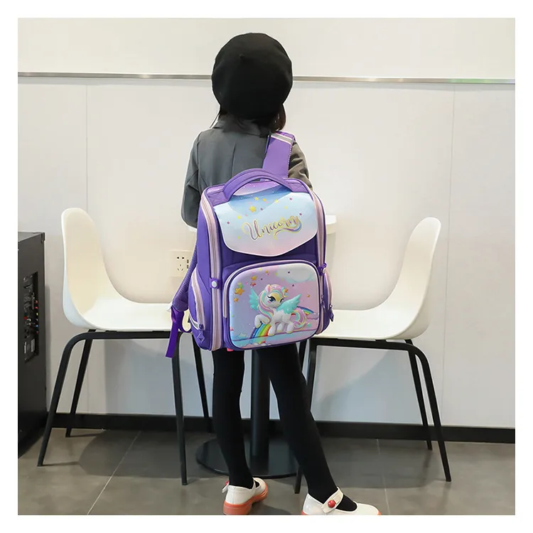 New Load Reducing Cartoon Student Backpack with Large Capacity Lightweight Backpack