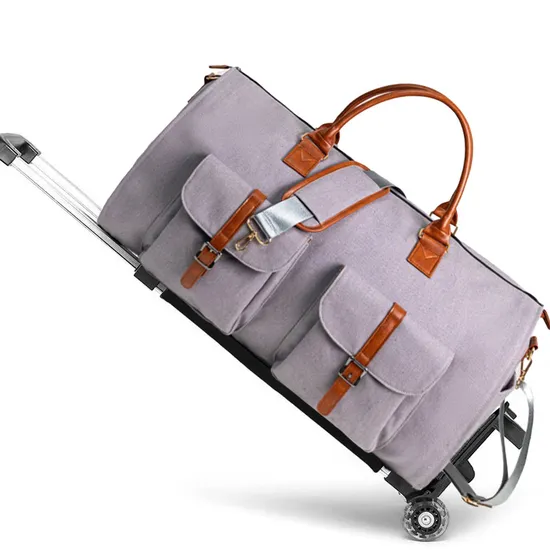 Travel Suit Bag Clothing Storage Bag with Wheels Portable Fashionable Shoe Compartment Detachable Lever Storage Bag