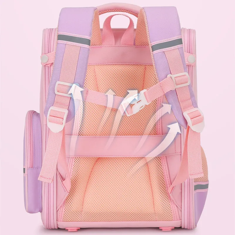 Factory New Backpack for Elementary School Students From Grades 1 to 6 Lightweight Spine Protection Backpack