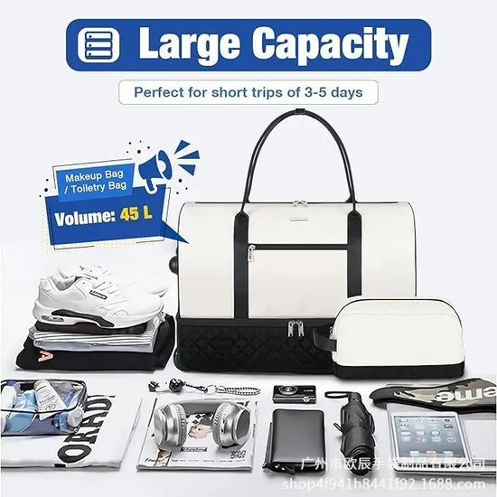 Men′s Business Foldable Travel Bag Short Distance Travel Handheld One Shoulder Waterproof Multi Functional Pull Rod Suit Bag Cross Border