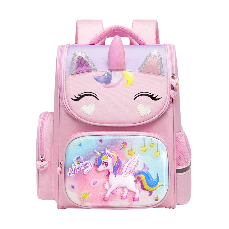 2024 New Children&prime;s Primary Backpack with Spine Protection Splash Proof Oxford Cloth