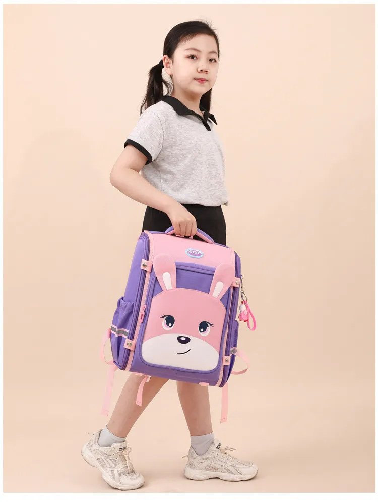 New Shoulder Backpack for Elementary School Students Boys and Girls Cute Cartoon Lightweight Backpack
