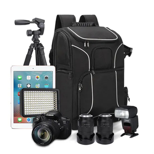 Customized New Black Oxford Cloth Camera Backpack Outdoor Travel Shoulder SLR Photography Backpack