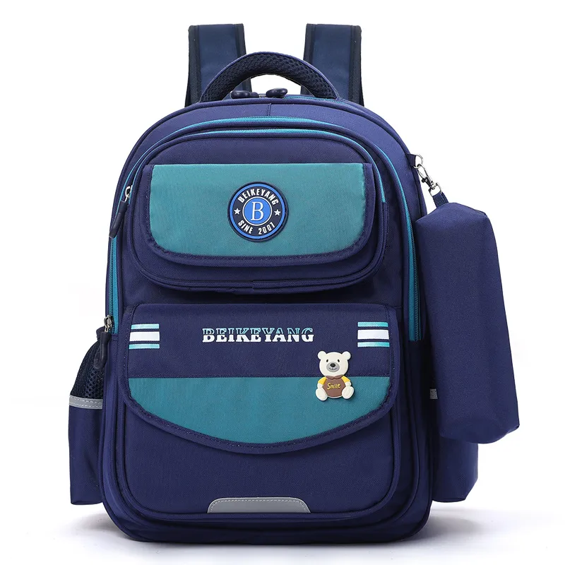 2024 New Cartoon Letter Children&prime;s Breathable Reflective Backpacks for Boys and Girls
