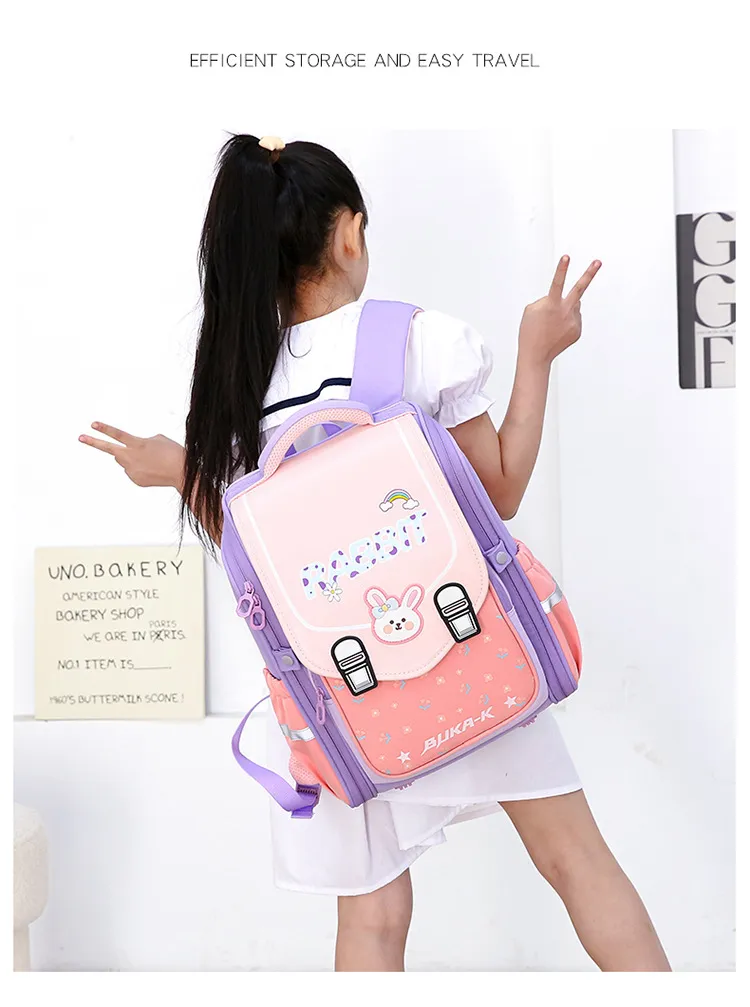 2024 Wholesale Primary School Students&prime; School Backpack Lightweight Reduced Load and Backbone Protection Children&prime;s School Backpack
