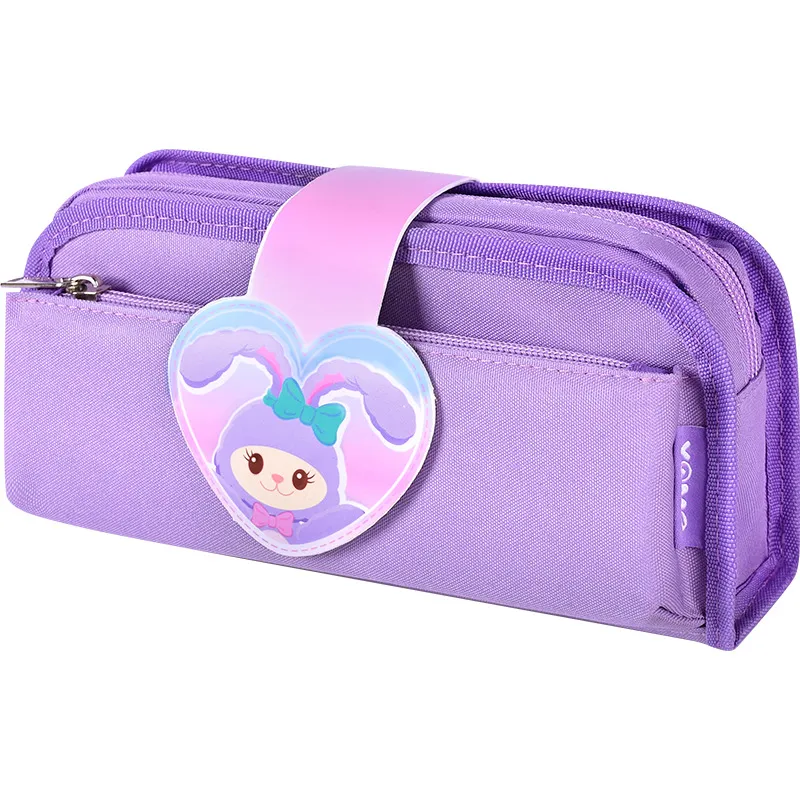 Pencil Case Elementary School Stationery Bag Multi-Layer Large Capacity Strawberry Bear Penci Case Pouch