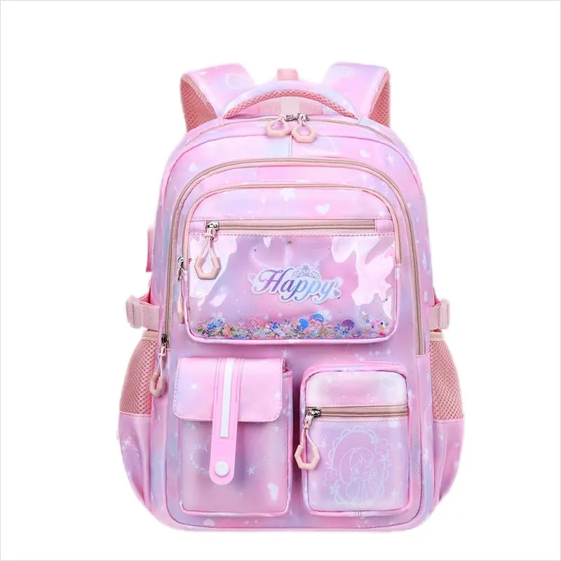 Backpack New Girls Waterproof for Elementary School Students Lightweight and Large Capacity for Children