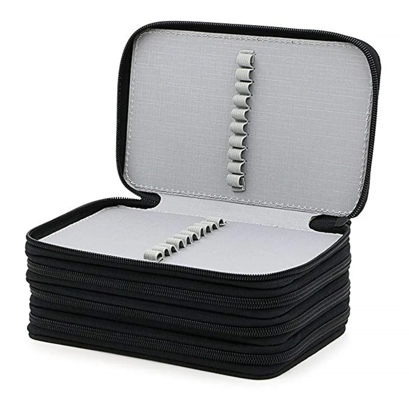 New 72 Color Pencil Case Student Large Capacity Pencil Case Art Painting Storage Bag Stationery Box