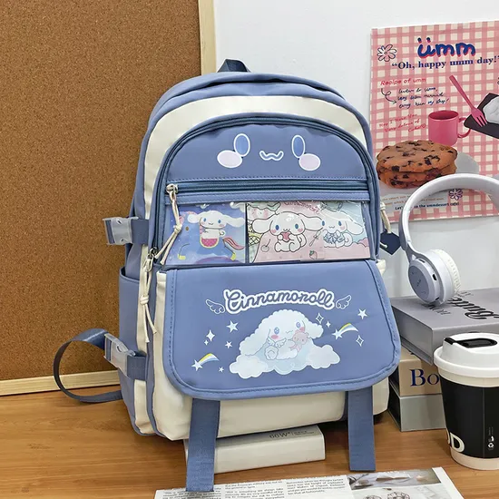 Kuromi Backpack for Girls Ins Elementary School Students Large Capacity Backpack