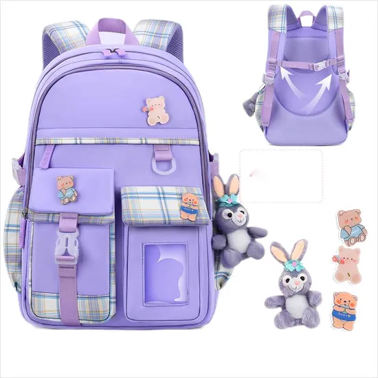New Primary School Student School Bag Cute Girl′s School Bag Lightweight Casual Backpack