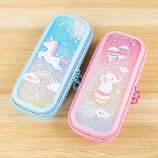 Children′s Pencil Case Elementary School Pencil Case 3D Stationery Cartoon Transparent Pencil Pouch