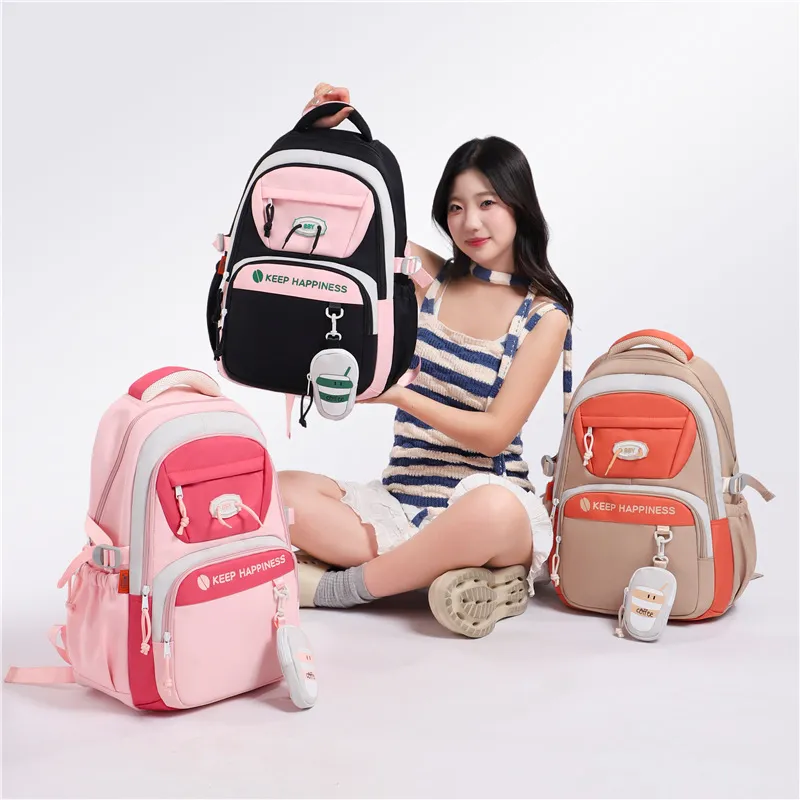 New Large Capacity Junior High School Backpack for College Students Waterproof Backpack