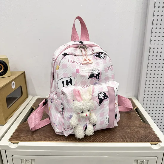 New Children′s Backpack Cute Cartoon Doll Backpack Lightweight Backpack with Large Capacity