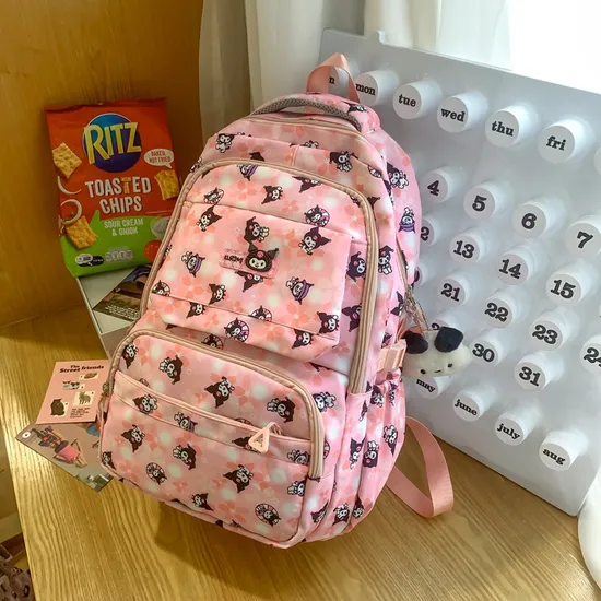 New Cartoon Backpack Nylon Cute Men′s and Women′s Load Reducing Large Capacity Backpack
