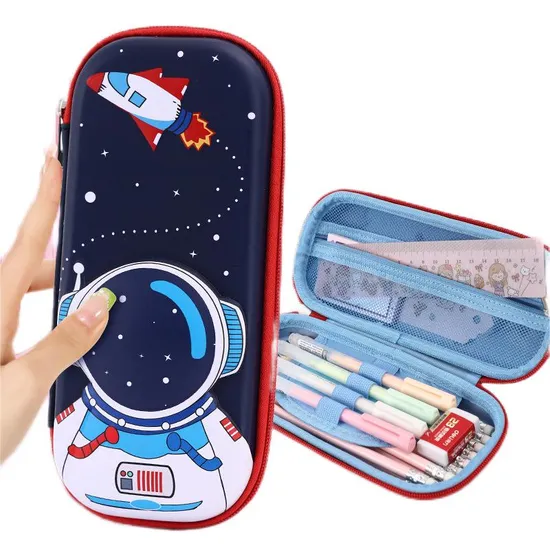 Wholesale Large Capacity 3D Stationery Case Waterproof Pencil Boxes for Primary School Students