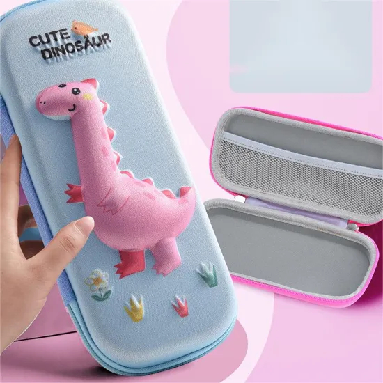 Cartoon Cute Elementary School Pencil Box Children′s Pencil Large Capacity 3D Stationery Box