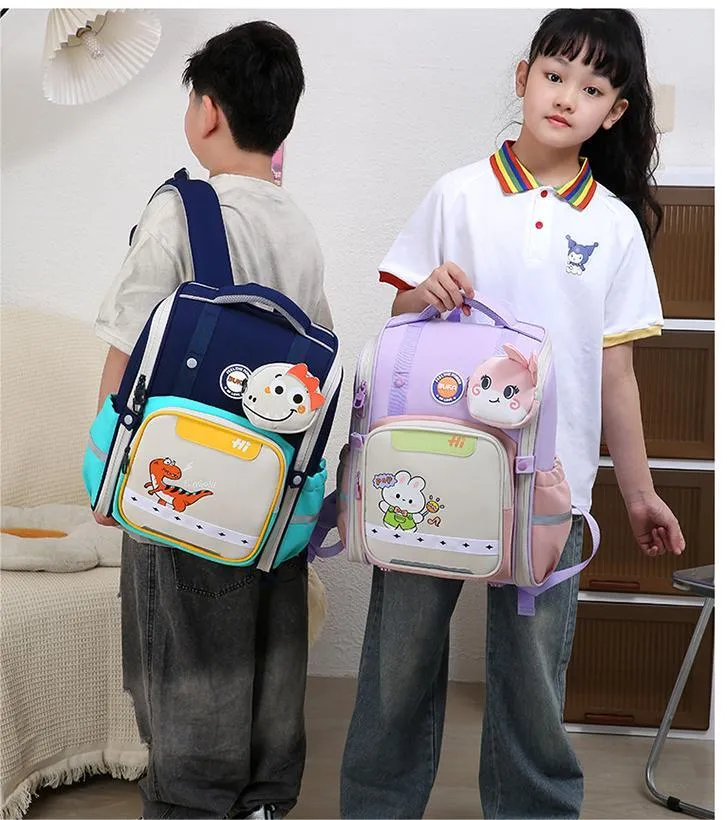 2024 New Primary School Backpack for Boys and Girls Spinal Protection Lightweight Children&prime;s Backpack