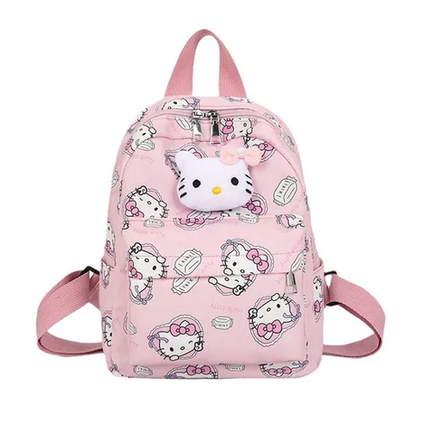 New Children Cartoon Exquisite Doll School Backpack with Large Capacity Nylon Printing Creative Backpack