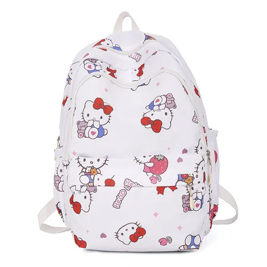 2024 New Cartoon Lightweight Women′s Large Capacity School Bag Nylon Backpack