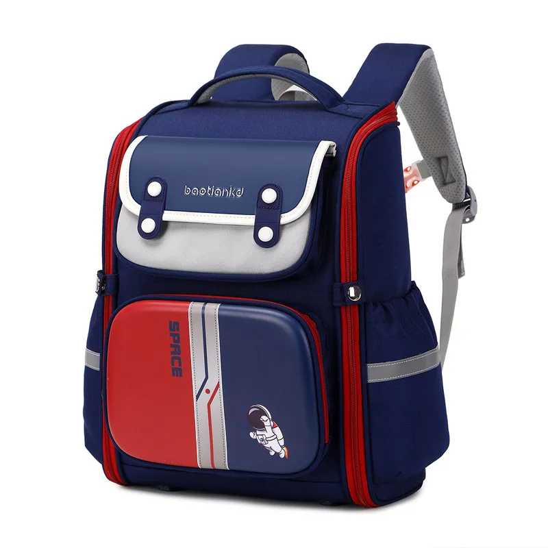 2024 New Primary School Backpack Light Fashion British Load Reducing Spinal Protection Backpack