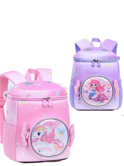 New Waterproof Fabric Backpack Cartoon Cute Kindergarten Backpack Girl Mini Backpack
