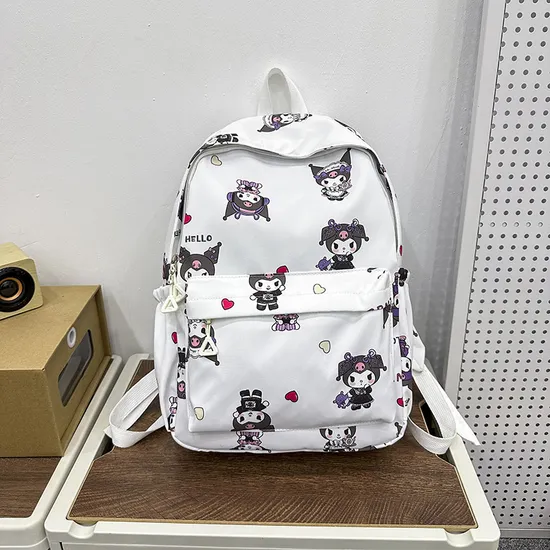 New Cute Backpack Lightweight and Large Capacity Girl Cartoon Nylon Backpack