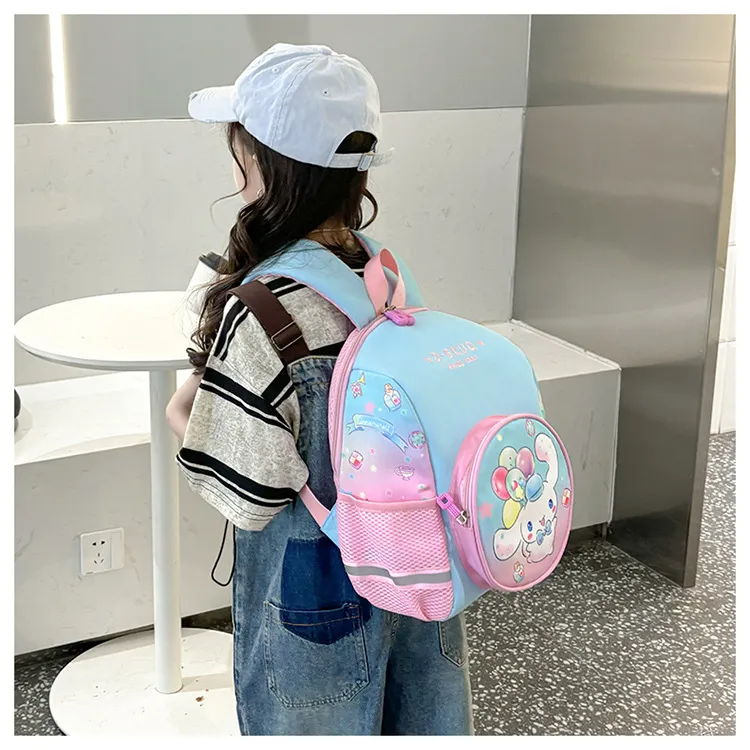 New Children&prime;s Cartoon Fashion School Bag with Large Capacity and Lightweight Nylon Melody Kindergarten Backpack