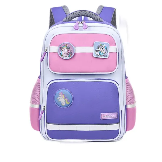 Backbone Protection Backpack for Primary School Students in Grades 2-6 Reducing Weight for Boys and Girls Children′s Backpack