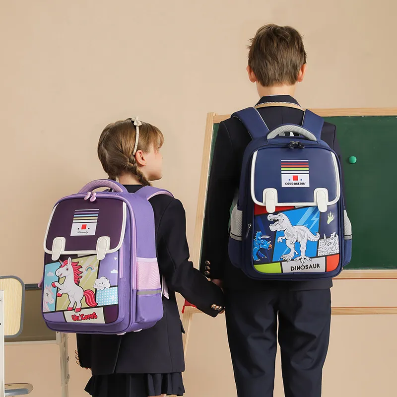 New Cartoon Anime Fashionable Primary School Students Load Reduction Spinal Protection Backpack