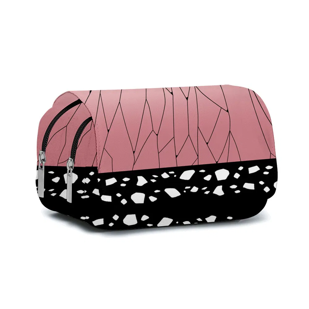 Double Layered Pencil Case with Large Capacity Cartoon Stationery Storage Box for Elementary School Students Pencil Pouch