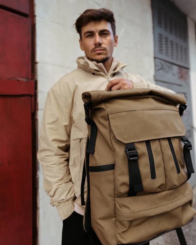 Factory Wholesale Canvas Travel Rucksack for Men and Women Travel Backpack Bag
