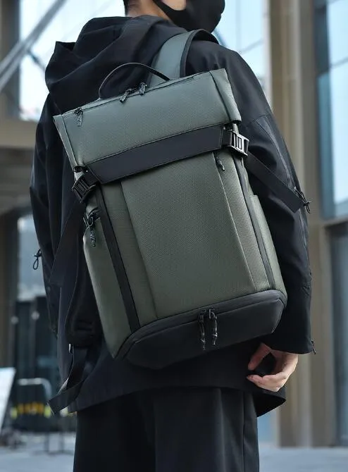 Waterproof Luxury Leisure Travel University School Notebook Synthetic Leather Laptop Backpacks