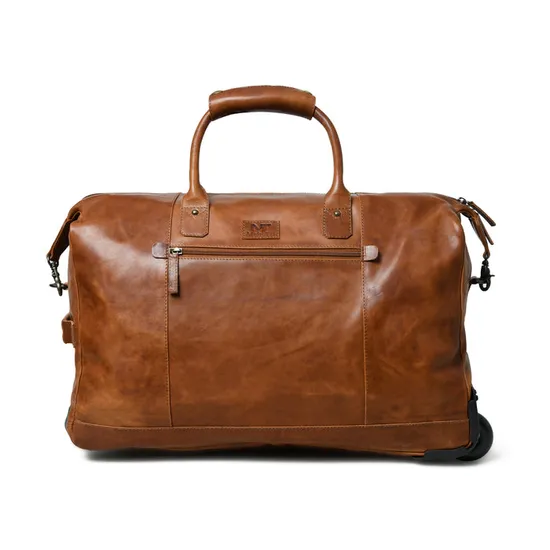 Factory Leather Handcrafts Trolley Handbag Travel Overnight Weekend Duffle Gym Bag
