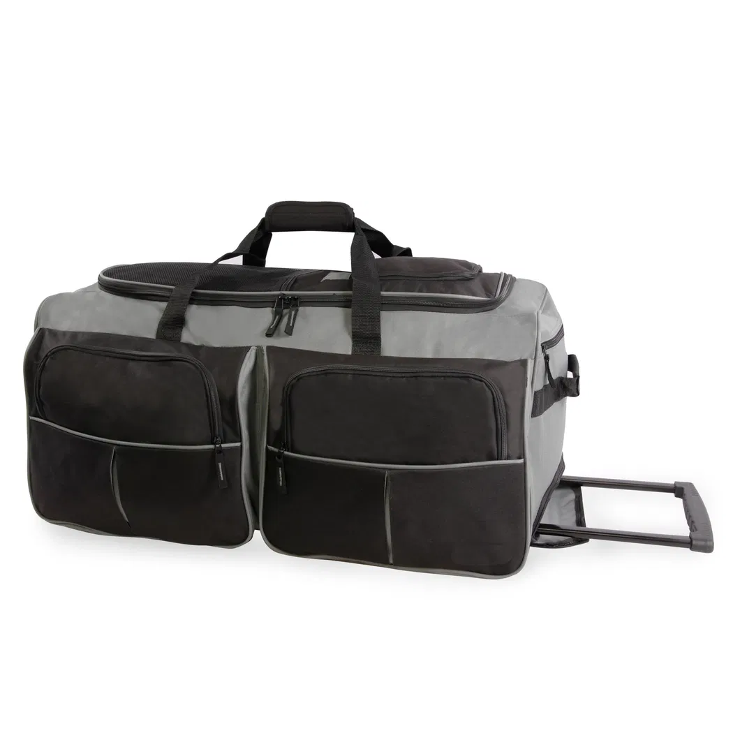 Large Capacity Rolling Duffel Bag Luggage Bag with Rollers Travel Suitcase Convenient Wheels