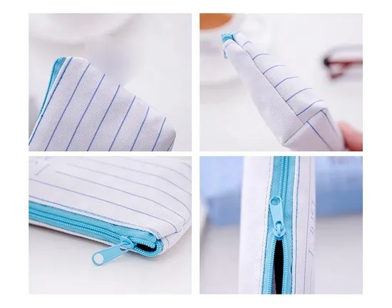 Wholesale School Student Stationery Storage Bag Cute Zipper Pencil Pouch Canvas