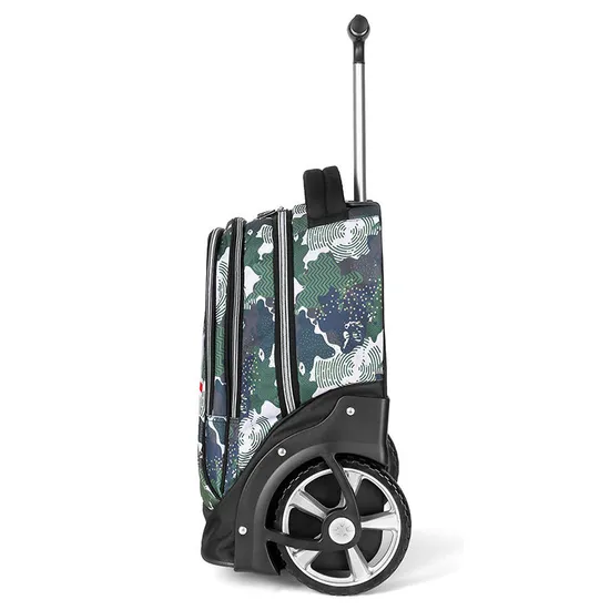 Multi-Use School Bags Wheeled Trolley Backpack with 2 Wheels Kids Trolley Bag