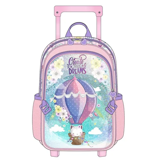 Wholesale Children′s School Bag with Lunch Bag and Pencil Case Custom 3 in 1 Kids School Trolley Backpack Set