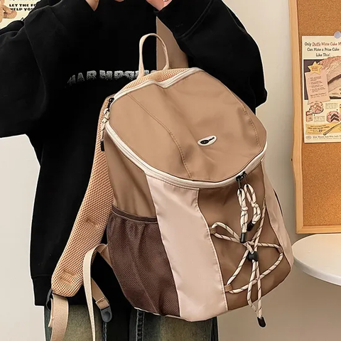 Factory Simple Casual Mountaineering Trendy Lightweight Drawstring Backpack
